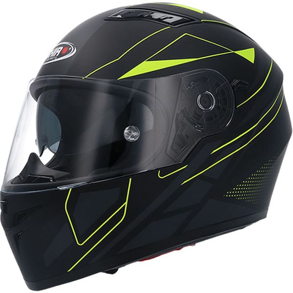 Capacete integral para motociclistas Shiro sh600 preto/amarelo mate xxl