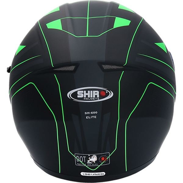 Shiro sh600 capacete integral para motociclistas preto/verde mate s