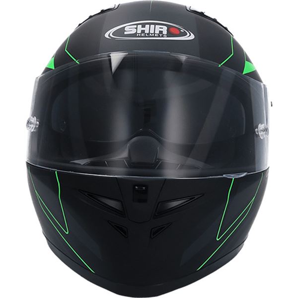 Shiro sh600 capacete integral para motociclistas preto/verde mate s