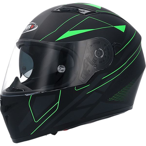 Shiro sh600 capacete integral para motociclistas preto/verde mate s