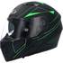 Shiro sh600 capacete integral para motociclistas preto/verde mate s