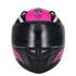 Capacete integral de motociclista Shiro sh881 preto/rosa/branco xs