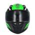 Capacete integral de motociclista Shiro sh881 preto/verde/branco xs