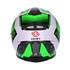 Capacete integral de motociclista Shiro sh881 preto/verde/branco xs