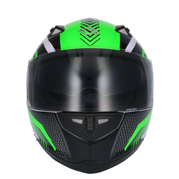 Capacete integral para motociclistas Shiro sh881 preto/verde/branco l