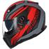Capacete integral de motociclista Shiro sh881 preto e vermelho xs