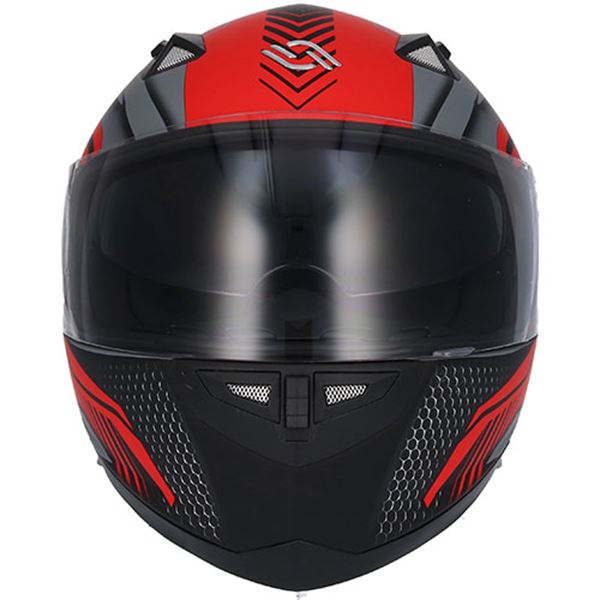 Capacete integral de motociclista Shiro sh881 preto e vermelho xs
