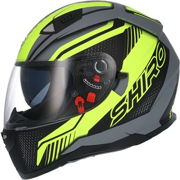 Capacete integral para motociclistas Shiro sh881 preto/amarelo xs