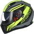Capacete integral para motociclistas Shiro sh881 preto/amarelo xs