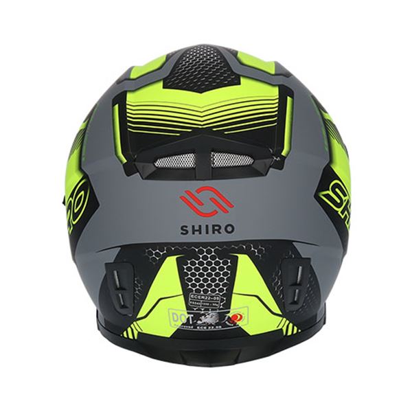 Capacete integral para motociclistas Shiro sh881 preto/amarelo xs