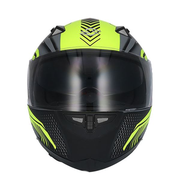 Capacete integral para motociclistas Shiro sh881 preto/amarelo l
