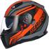 Capacete integral de motociclista Shiro sh881 preto/laranja xs